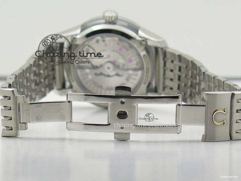 0401 De Ville Hour Vision Co-Axial 41mm SS V6F Best Edition Black Dial On SS Bracelet A BestValue 8277